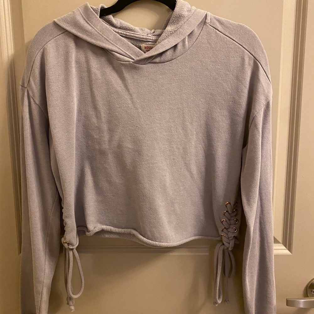 Purple cropped hoodie